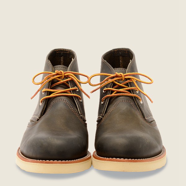 Red Wing Heritage Shoes Dark Grey - Mens Work - Chukka Rough & Tough Leather - 4235-DAEGL